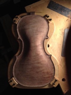 The back plate ready almost hollowing